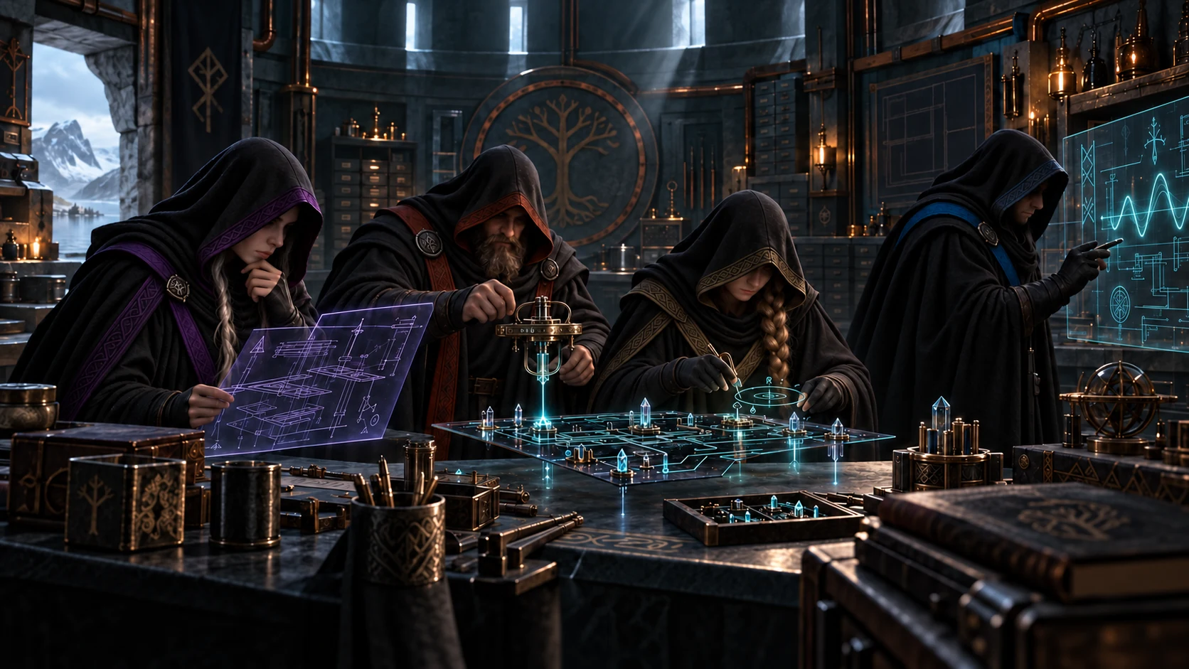 Elektronikai tervezés – fantasy műhely, együtt dolgozó szereplőkkel